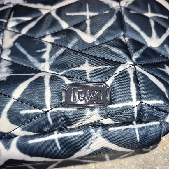 Lug Flare RFID Crossbody Navy Diamond Polyester Zip, Excellent Condition - Picture 5 of 5